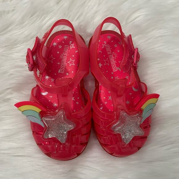 Mini Melissa pink rainbow possession jelly sandals - Picture 3 of 7